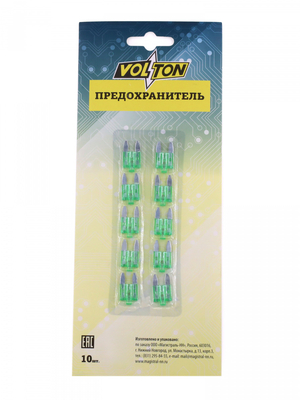 Предохранитель 30 А MINI с индикатором LED "VOLTON" блистер 10 шт.