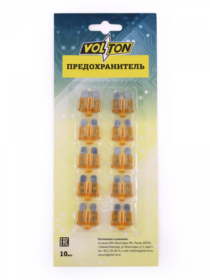 Предохранитель 5 А NORMA с индикатором LED "VOLTON" блистер 10 шт.