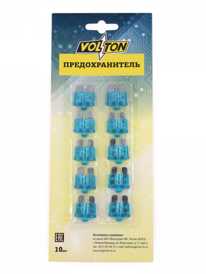 Предохранитель 15А NORMA с индикатором LED "VOLTON" блистер 10 шт.