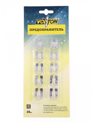 Предохранитель 25А NORMA с индикатором LED "VOLTON" блистер 10 шт.