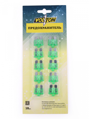 Предохранитель 30А NORMA с индикатором LED "VOLTON" блистер 10 шт.