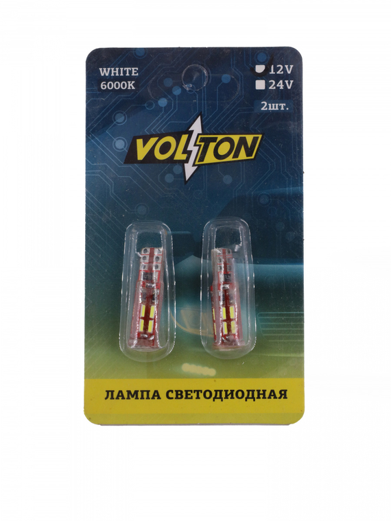 Лампа светодиодная T10 T104  (W2.1x9.5D )CANBUS 12v 19 SMD 4014 блис. 2 шт. 
