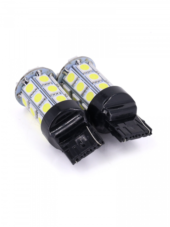 Лампа светодиодная T20  (T050B) (W3*16D) 12V  27SMD 5730, 1 контакт блис. 2 шт. 